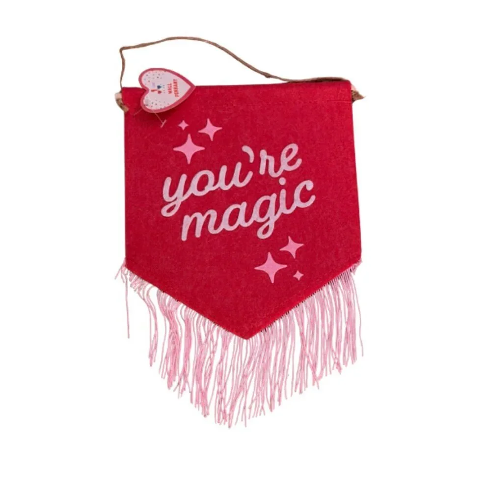 You’re Magic Felt Wall Pennant Hanging Banner – Valentine Decor-9.5 x 8